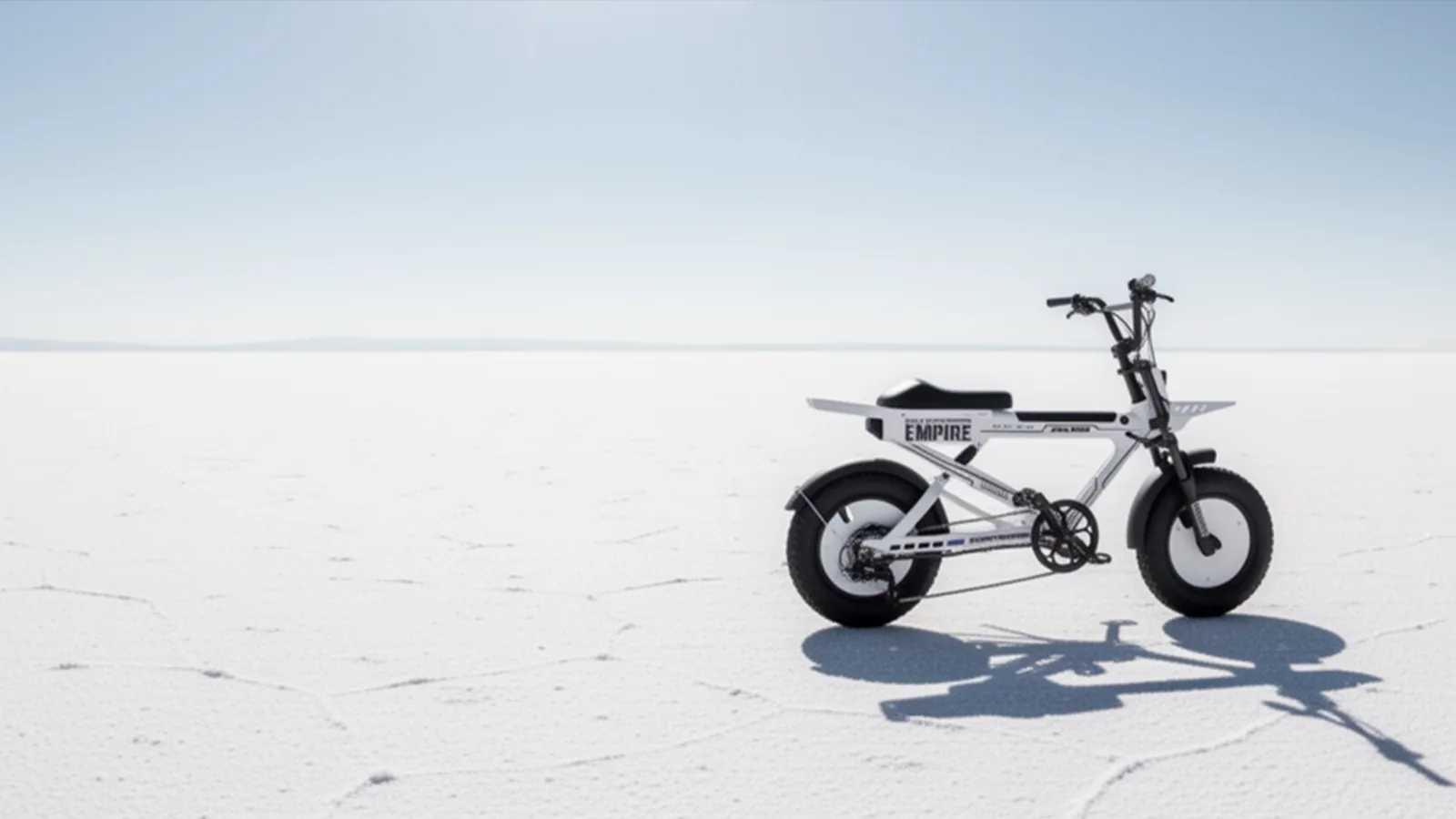 Stormtrooper Flying Rocket on open salt flats